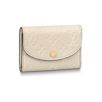 Louis Vuitton Rosalie Vienos spalvos reljefinė minkštos tekstūros odinė kortelių laikiklio piniginė Moteriška piniginė Smėlio spalvos M81445 Gift Set(Basic Set+Box+Shopping Bag)