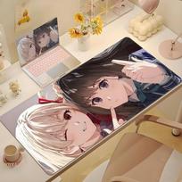 Gamer Lycoris Recoil Mouse Pad Cute HD Desk Pad Extended Gaming Keyboard Mats Large 90x40cm XXL Gamer Mousepad 600x300x2mm