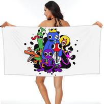 Rainbow Friends Characters Beach Towel Soft Microfiber Quick Dry Absorbent Quick Towels For Bath W30*H60(CM)