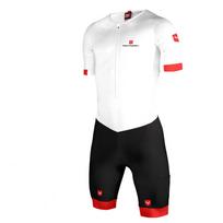 Taymory Pro Triatlono Lenktynių Kostiumas Vyriškas Ilgo Nuotolio Kombinezonas Individualus Trisuit LD AEROSKIN BALTAS Važiavimo Dviratininkų/Bėgimo/Plaukimo Drabužių Rinkinys S