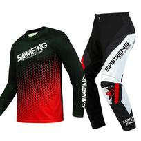 motocross gear set for kids Youth Jersey Pant Kits child green Motorcycle black 3 4 5 6 7 8 9 10 year Off-road suit blue orange Enduro cross boy girl S-20 black