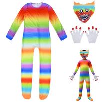 Vaikams Poppy Playtime Huggy Wuggy Cosplay Kostiumas Kombinezonas Kaukė Helovino Kostiumas 160