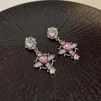 Korean Zircon Crystal Cross Earrings Women Drop Earrings for Gothic Punk Hip Hop Female Piercing Dangle Earrings Party Zircon