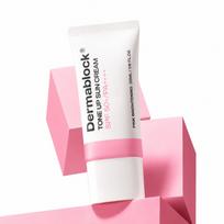 Derma Block Tone Up Sunscreen 35ml Korean Tone Up Sun Cream Brightening UV Protection Makeup Base