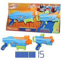 Hasbro Nerf Elite Ultimate Starter includes 2 blasters and 15 Nerf Elite suitable for outdoor ages 6 and F6369 Jr. Set, easy-to-use darts, play, up,