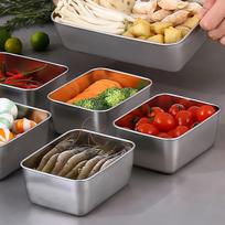 304 Stainless Steel Bento Lunch Box With Lid Food Containers Fresh-Keeping Box Home Leak-Proof Storage Box Kitchen Supplies