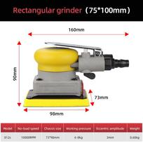 1PC  Grindering Machine Car Air Sander Polisher With 20Pcs Sandpaper Pneumatic Cars Polishing Grinder Tool Square 70*100mm