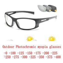 Saulės fotochrominiai trumparegystės akiniai Optiniai Vyriški paruošti trumparegystės akiniai Receptiniai Sportiniai Vairavimo Vyriški Akiniai nuo Saulės -1.0 -4.0 NX Myopia-0 juoda