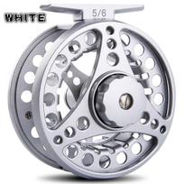 Muselinės žūklės ritės 2+1BB 5/6WT aliuminio CNC metalinės muselinės žūklės ritės lauke naudojamas muselinės žvejybos reikmenų įrankis 5/6WT balta