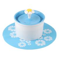 Drinking Fountain Automatic Electric Pet Dog/Cat Water Dispenser Flower Style Blue