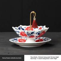 Creative Umbrella Tea Leaks Kung Fu Tea Set Accessories Ceramic Filters Chinese Style Tea Separations Decor Desktop Ornaments