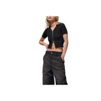 Jordan Flight Fw/Aw25 Hooded Fitted Cropped Short Sleeve Knit Top Women tops HQ9206-010 S