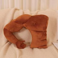 Riebaluotas vyras pagalvė pliušinis žaislas vaikinas rankos lėlė mergaitė raminanti skudurėlio lėlė Valentino dienos dovana 45cm（0.45kg） brown