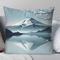 1pc The Scenery Of Mount Fuji In Japan Pillow Case Square Pillow Bedroom Sofa Leisure ComfortCarLivingRoom Home Decoration 40X40 16x16Inch