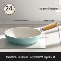 WuTuo Ceramic Non-stick Frying Pan with Wooden Handle
