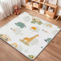 Baby Play Mat, PIGLOG 50x50 Playpen Mat, Waterproof Playmats for Babies and Toddlers Kids, Safe Foam Playmat for Tummy Time 127x127x1 CM žirafa