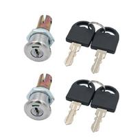 2Pcs Cabinet Insert Linkage Tool Box Lock Zinc Alloy Drawer Lock with Key Universals Cabinet  Tool Box Lock Enduring 1