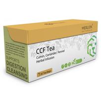 Merlion Naturals CCF arbata | Kmynų, kalendrų, pankolių žolelių arbata | Ajurvedinė arbata virškinimui ir detoksikacijai | Be kofeino | 30 arbatos maišelių