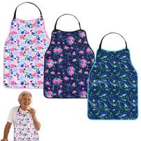 3Pcs Adult Bibs for Elderly Waterproof Dining Clothing Protectors Reusable Apron with Crumb Catcher for Special Needs