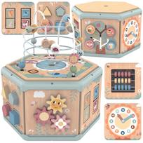 TOOKY TOY interaktyvi medinė Montessori šešiakampė atidaroma dėžutė