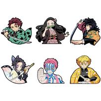 Gražūs 6 vnt./daug Anime Demon Slayer Cosplay Sagės Atlapo Ženkliukai Kamado Tanjiro Nezuko Veikėjų Kuprinės Aksesuarai Animacinių Filmų Tema