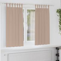 Užuolaidos su žiedais blokuojančios šviesą 2 pcs Taupe