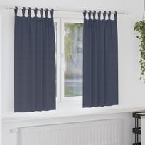 Užuolaidos su žiedais blokuojančios šviesą 2 pcs Antracitas