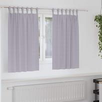 Užuolaidos su žiedais blokuojančios šviesą 2 pcs Metalo pilka