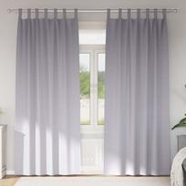 Užuolaidos su žiedais blokuojančios šviesą 2 pcs Metalo pilka