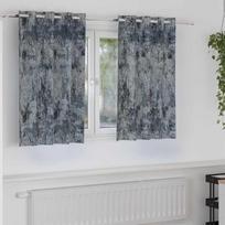 Aksominio tipo užuolaidos 2 pcs Sidabrinė Pilka 140 x 140 cm