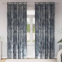 Aksominio tipo užuolaidos 2 pcs Sidabrinė Pilka 245 x 140 cm