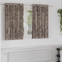 Aksominio tipo užuolaidos 2 pcs Kapučino 140 x 140 cm Aksomas