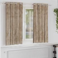 Aksominio tipo užuolaidos 2 pcs šampano 175 x 140 cm Aksomas