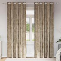 Aksominio tipo užuolaidos 2 pcs šampano 245 x 140 cm Aksomas