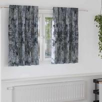 Aksominio tipo užuolaidos 2 pcs Sidabrinė Pilka 140 x 140 cm