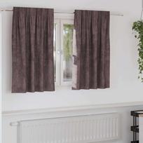 Aksominio tipo užuolaidos 2 pcs Ruda 140 x 140 cm Aksomas