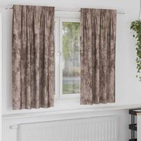 Aksominio tipo užuolaidos 2 pcs Kapučino 175 x 140 cm Aksomas