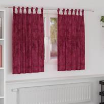 Aksominio tipo užuolaidos 2 pcs Vyno raudona 140 x 140 cm