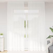 Nėrinių Užuolaida Gėlių Balta 300 x 150 cm Poliesteris