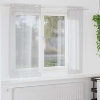 Voile Užuolaida 2 pcs Šviesiai pilka 175 x 140 cm Poliesteris
