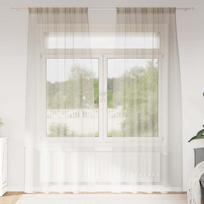 Voile Užuolaida 2 pcs Smėlio 260 x 140 cm Poliesteris