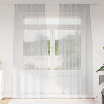 Voile Užuolaida 2 pcs Šviesiai pilka 260 x 140 cm Poliesteris