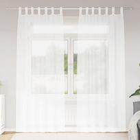 Voile Užuolaida 2 pcs Balta 260 x 140 cm Poliesteris