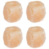 Druskos akmens tealight laikikliai Rožinė Druskos akmuo
