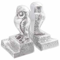 Knygų atramos 2 pcs Sidabro 12 x 9 x 19 cm Aliuminis