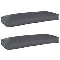 Pallet pagalvių rinkinys 2 pcs Antracitas 100 x 40 x 8 cm
