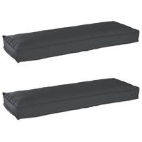 Pallet pagalvių rinkinys 2 pcs Juoda 120 x 40 x 8 cm