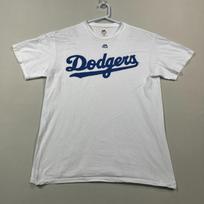 LA Dodgers Marškinėliai Los Angeles Majestic Apvalia Kaklo Medvilniniai Marškinėliai Vyriški Vidutinio Dydžio M S