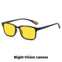 Anti-blue Light Night Vision Glasses Night Brightening Anti-far-light Versatile Casual Outdoor Sports UV400 Sunglasses