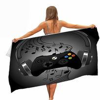 Gamepad Large Beach Towel Modern Design Perfect for the Beach and Pool Easy Care Stylish - Super Absorbent Quick Drying W40*H60(CM)